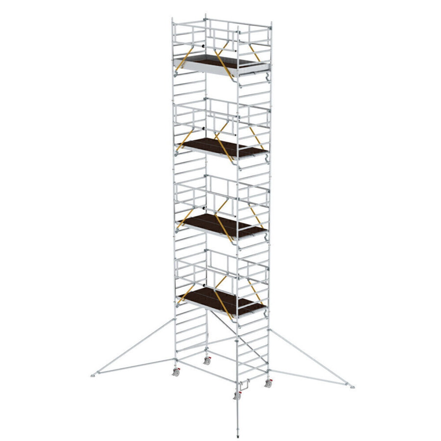 Günzburger Steigtechnik Rollgerüst SG 1,35 x 2,45 m mit Ausleger & Doppel-Plattform Plattformhöhe 9,51 m