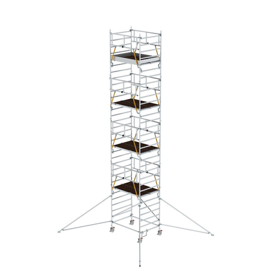 Günzburger Steigtechnik Rollgerüst SG 1,35 x 1,80 m mit Ausleger & Doppel-Plattform Plattformhöhe 8,39 m