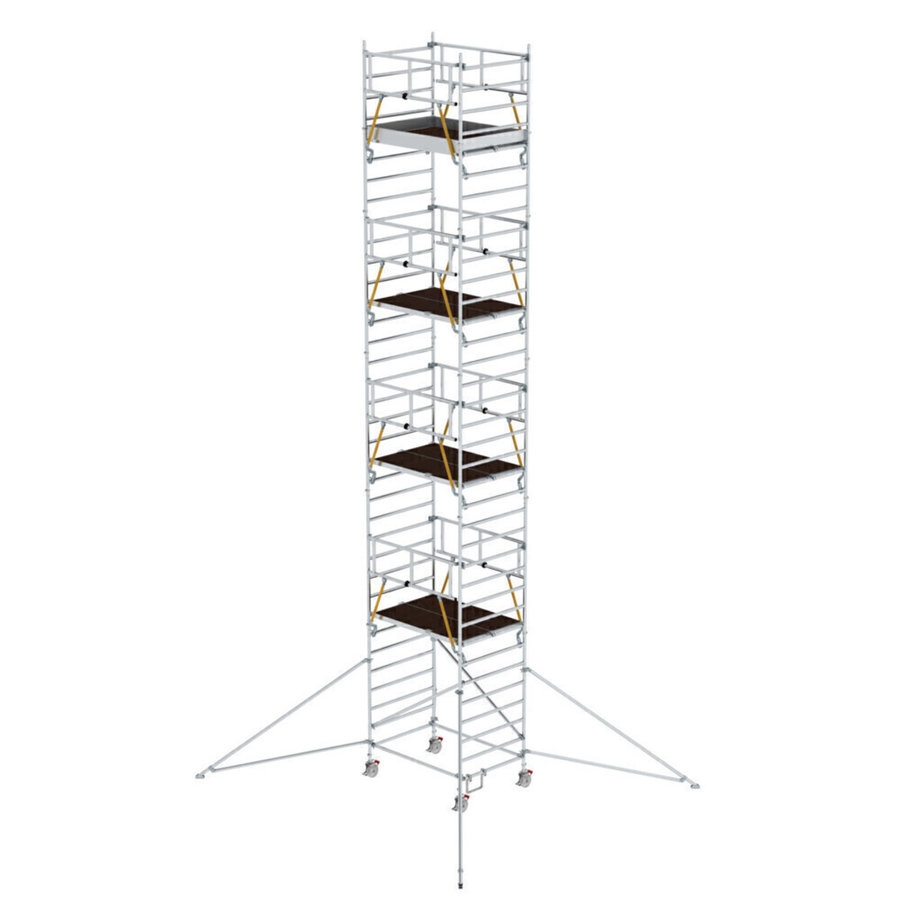 Günzburger Steigtechnik Rollgerüst SG 1,35 x 1,80 m mit Ausleger & Doppel-Plattform Plattformhöhe 9,51 m