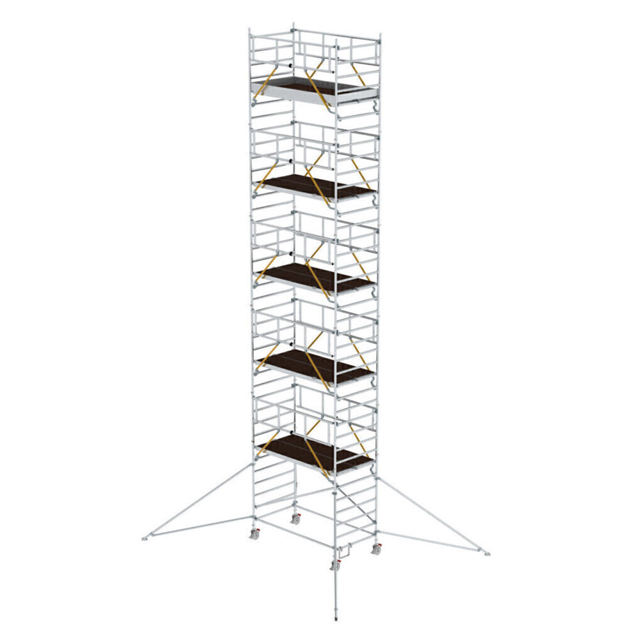 Günzburger Steigtechnik Rollgerüst SG 1,35 x 2,45 m mit Ausleger & Doppel-Plattform Plattformhöhe 10,35 m