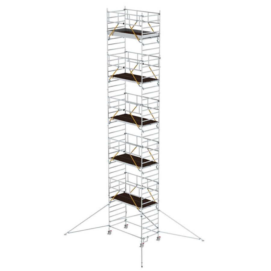 Günzburger Steigtechnik Rollgerüst SG 1,35 x 2,45 m mit Ausleger & Doppel-Plattform Plattformhöhe 11,47 m