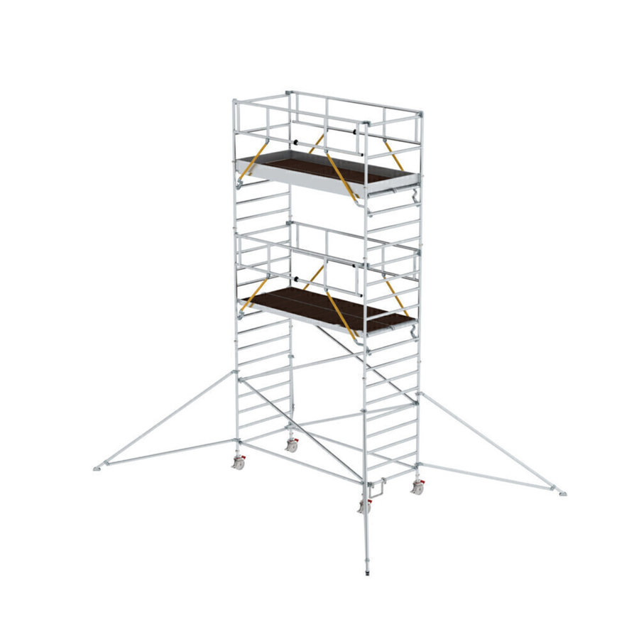 Günzburger Steigtechnik Rollgerüst SG 1,35 x 3,0 m mit Ausleger & Doppel-Plattform Plattformhöhe 5,59 m