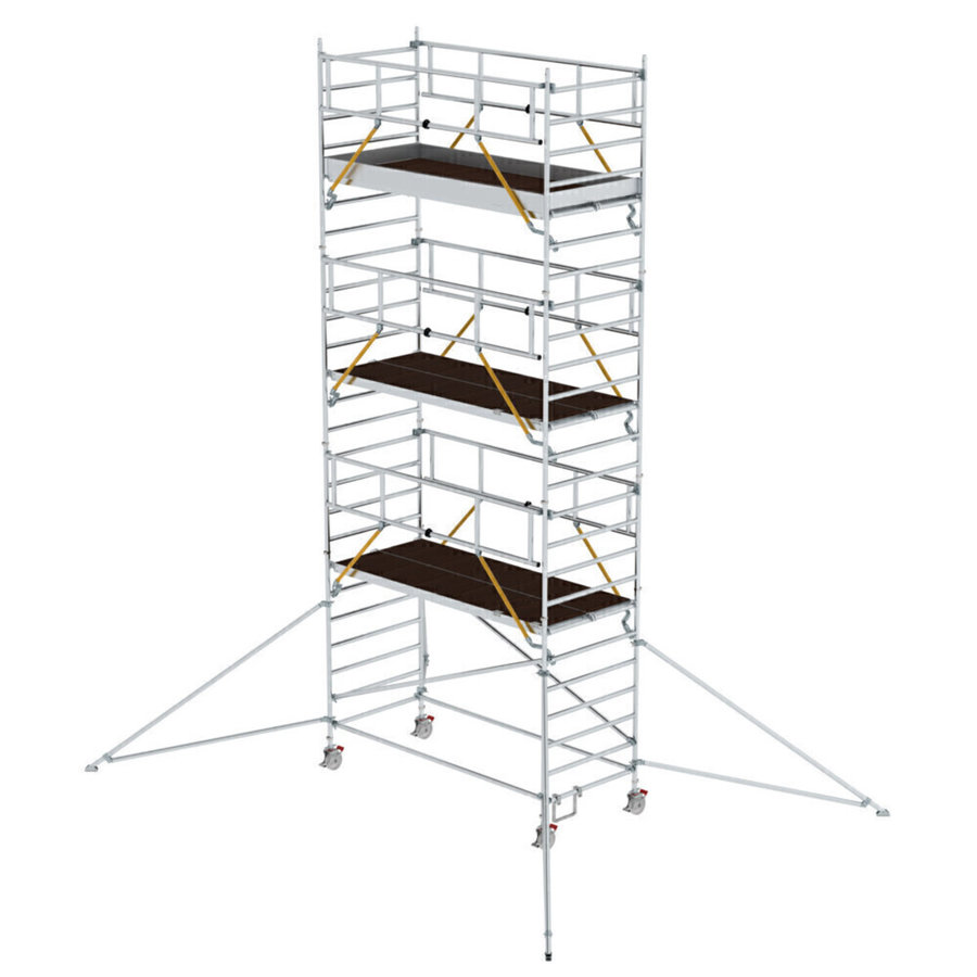 Günzburger Steigtechnik Rollgerüst SG 1,35 x 3,0 m mit Ausleger & Doppel-Plattform Plattformhöhe 6,43 m