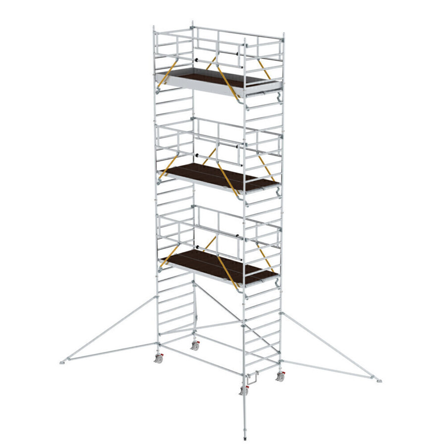 Günzburger Steigtechnik Rollgerüst SG 1,35 x 3,0 m mit Ausleger & Doppel-Plattform Plattformhöhe 7,55 m