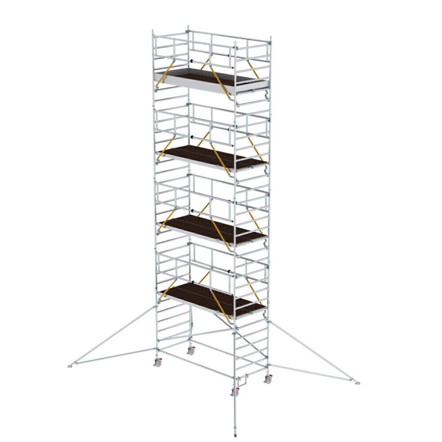 Günzburger Steigtechnik Rollgerüst SG 1,35 x 3,0 m mit Ausleger & Doppel-Plattform Plattformhöhe 8,39 m
