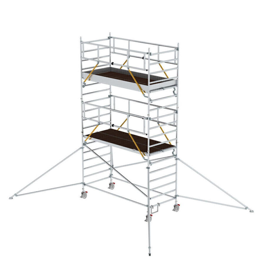 Günzburger Steigtechnik Rollgerüst SG 1,35 x 3,0 m mit Ausleger & Doppel-Plattform Plattformhöhe 4,47 m