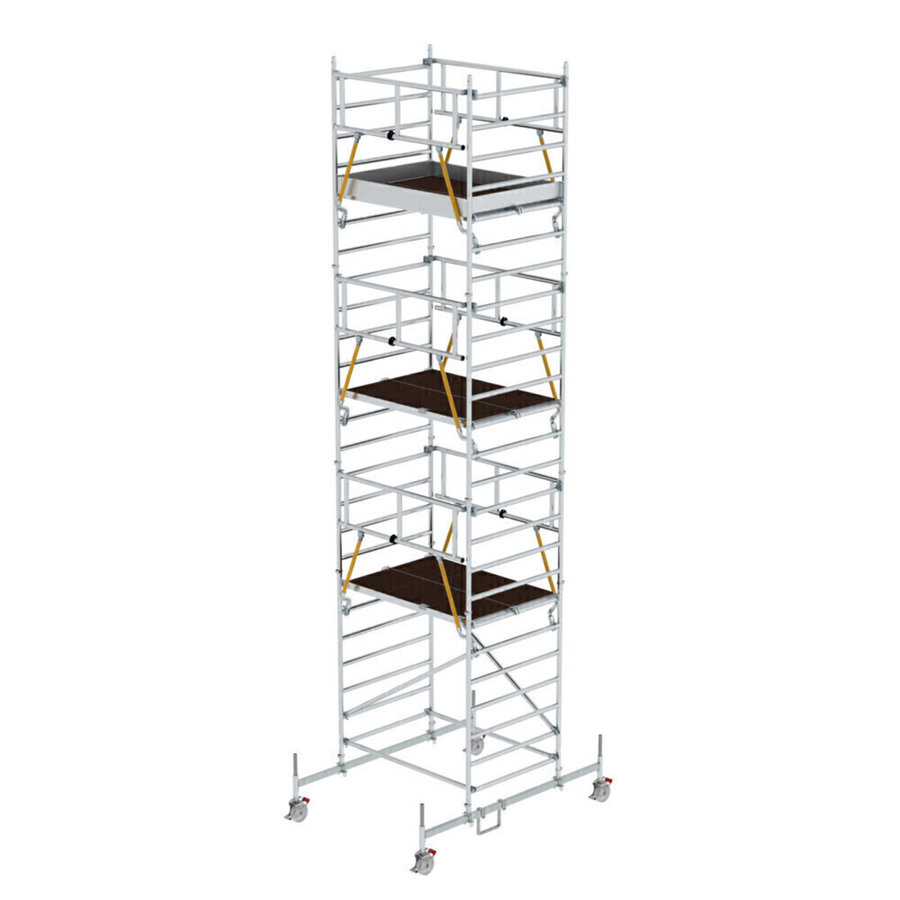 Günzburger Steigtechnik Rollgerüst SG 1,35 x 1,80 m mit Fahrbalken & Doppel-Plattform Plattformhöhe 6,62 m
