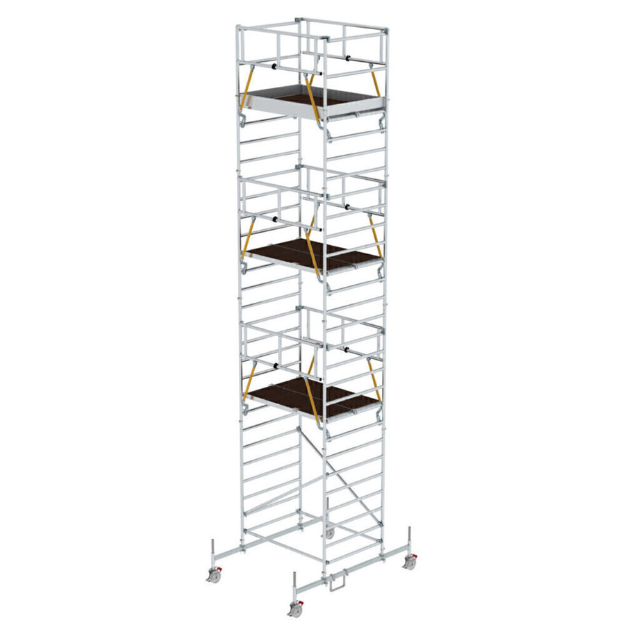 Günzburger Steigtechnik Rollgerüst SG 1,35 x 1,80 m mit Fahrbalken & Doppel-Plattform Plattformhöhe 7,74 m