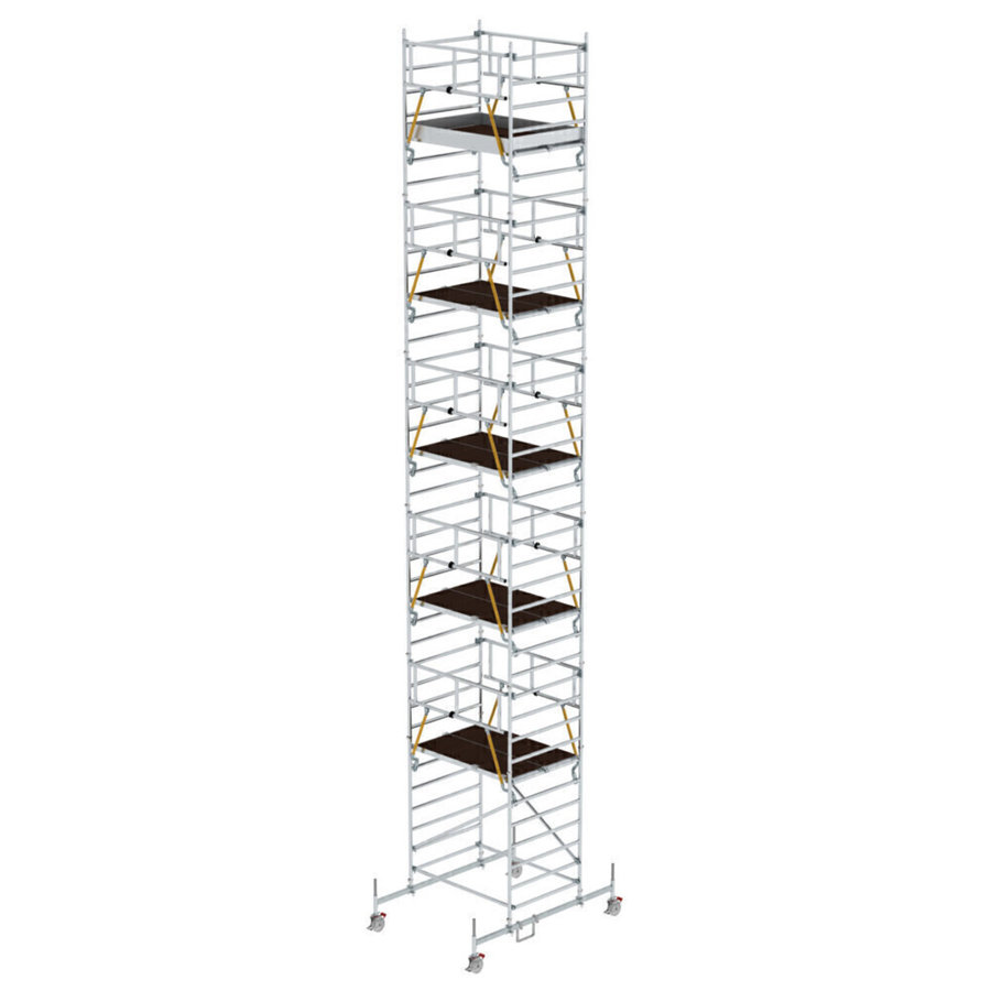 Günzburger Steigtechnik Rollgerüst SG 1,35 x 1,80 m mit Fahrbalken & Doppel-Plattform Plattformhöhe 10,54 m