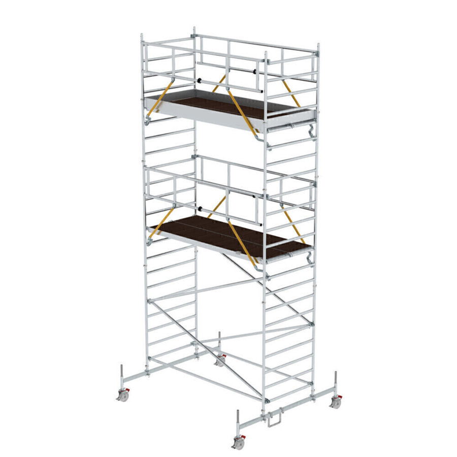 Günzburger Steigtechnik Rollgerüst SG 1,35 x 3,0 m mit Fahrbalken et Doppel-Plattform Plattformhöhe 5,78 m