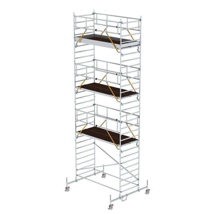 Günzburger Steigtechnik Rollgerüst SG 1,35 x 3,0 m mit Fahrbalken et Doppel-Plattform Plattformhöhe 7,74 m