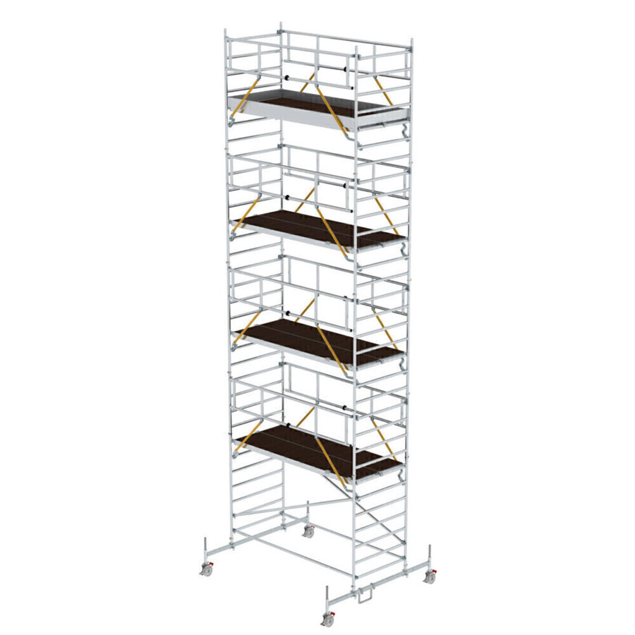 Günzburger Steigtechnik Rollgerüst SG 1,35 x 3,0 m mit Fahrbalken et Doppel-Plattform Plattformhöhe 8,58 m