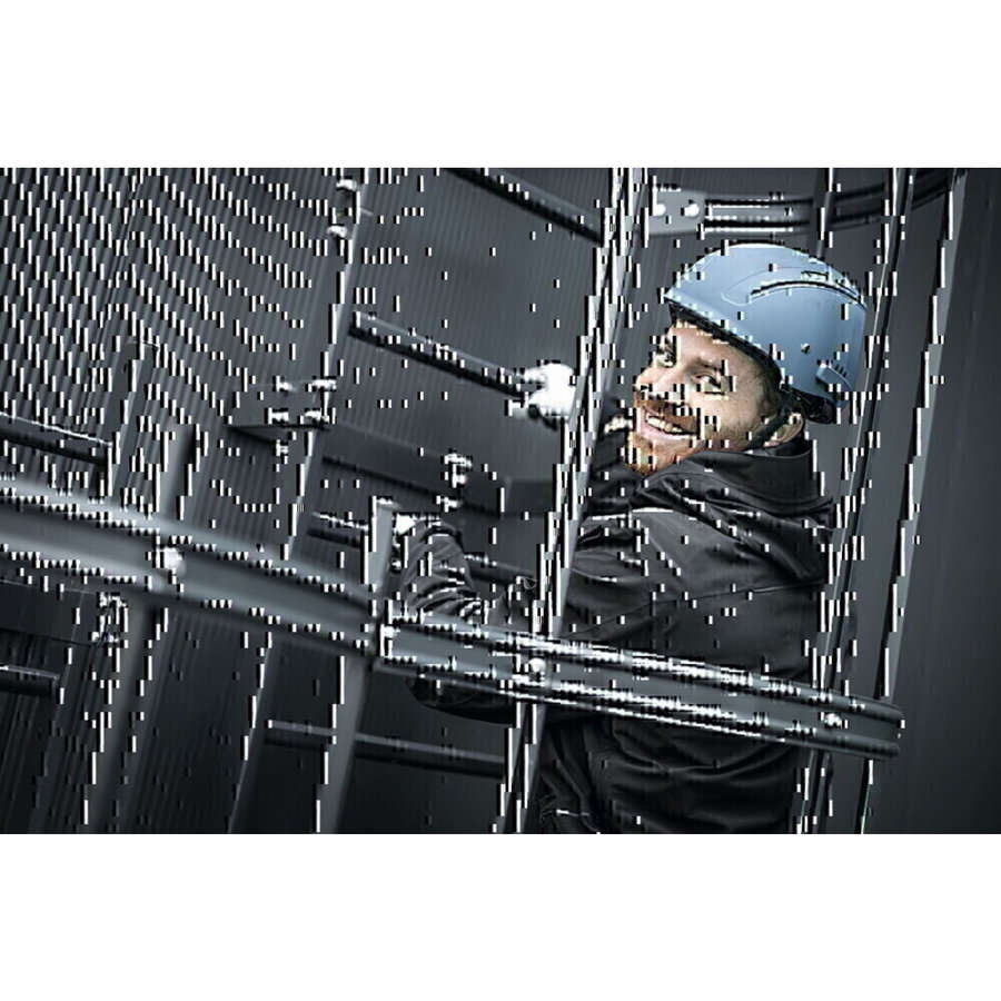 Günzburger Steigtechnik Mehrzügige Steigleiter mit Rückenschutz (Bau) Aluminium blank 15,48m