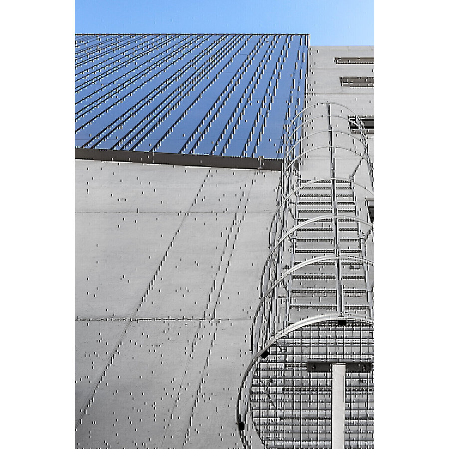 Günzburger Steigtechnik Einzügige Steigleiter mit Rückenschutz Stahl verzinkt 5,96m