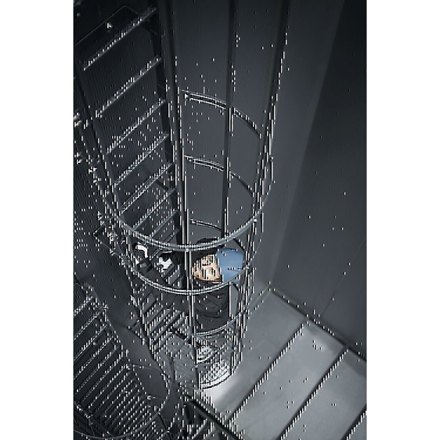 Günzburger Steigtechnik Mehrzügige Steigleiter mit Rückenschutz (Notleiter) Edelstahl 19,96m