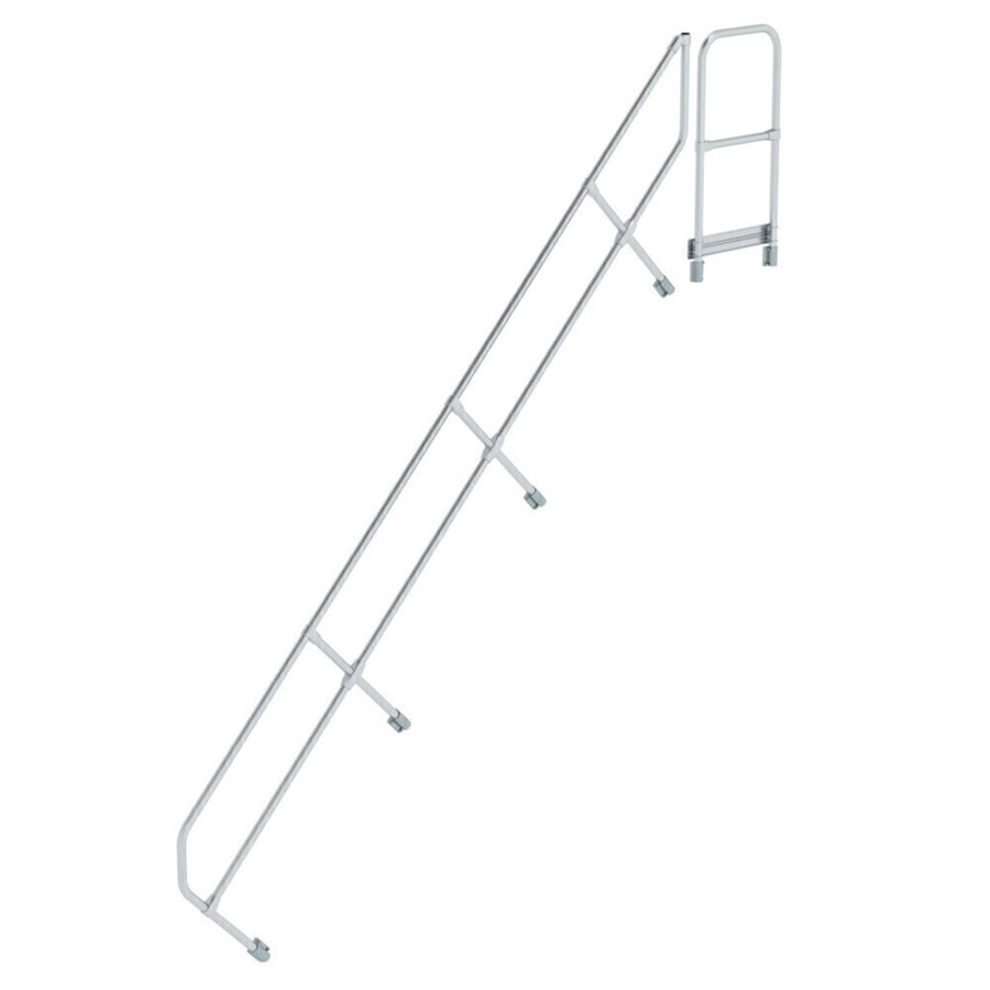 Günzburger Steigtechnik Zweiter Handlauf für Treppe mit Plattform 45° 14 Stufen