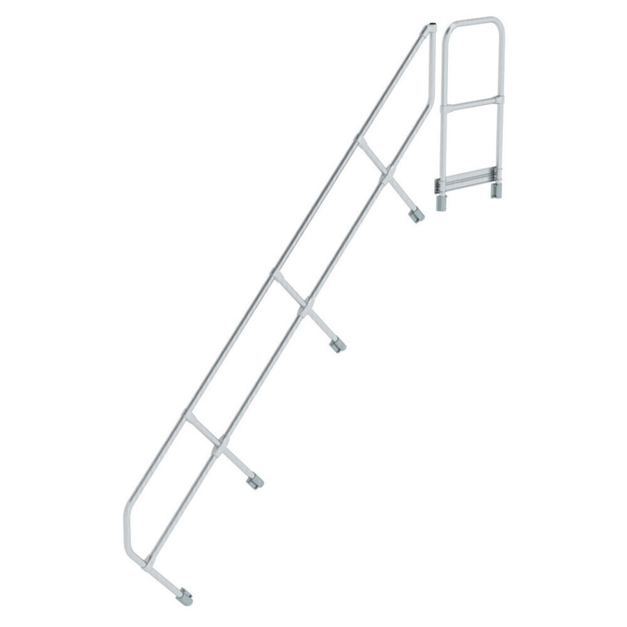 Günzburger Steigtechnik Zweiter Handlauf für Treppe mit Plattform 45° 11 Stufen