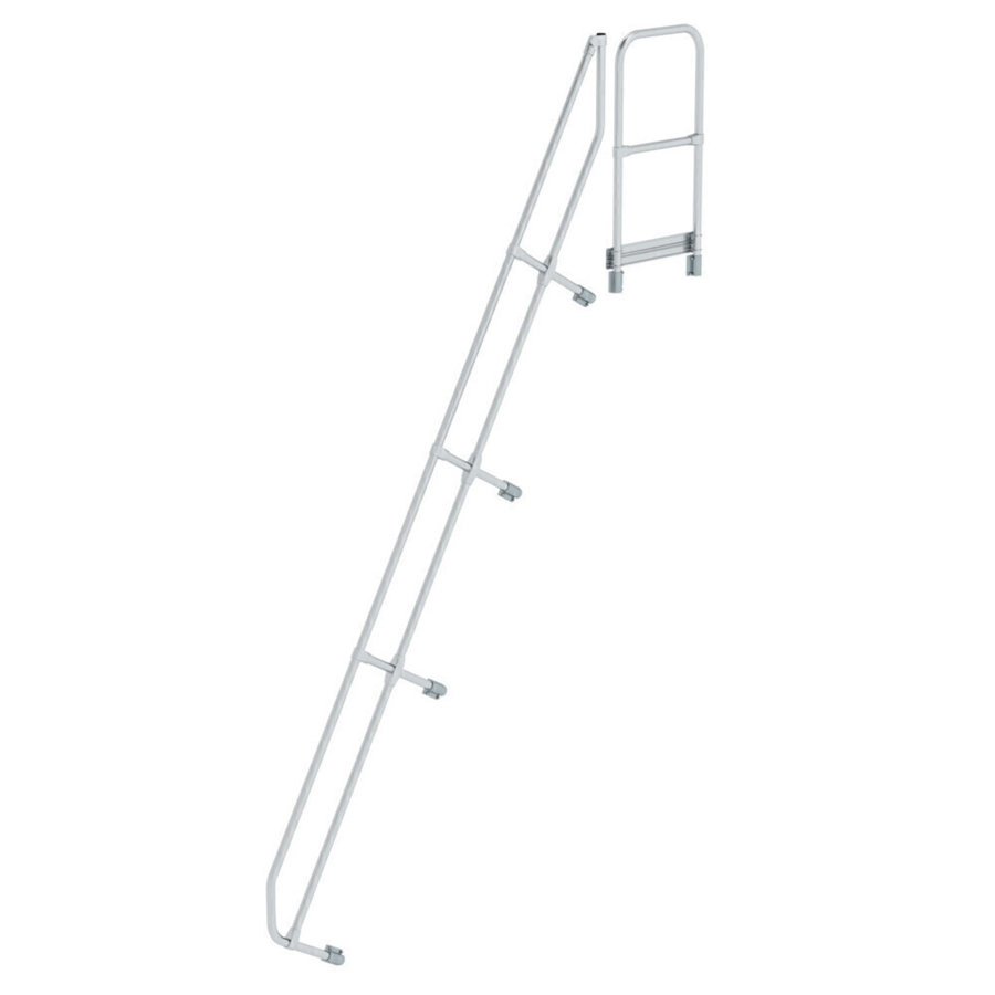 Günzburger Steigtechnik Zweiter Handlauf für Treppe mit Plattform 60° 14 Stufen