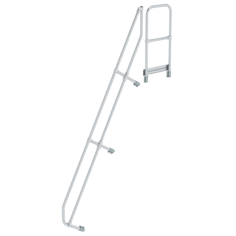 Günzburger Steigtechnik Zweiter Handlauf für Treppe mit Plattform 60° 11 Stufen