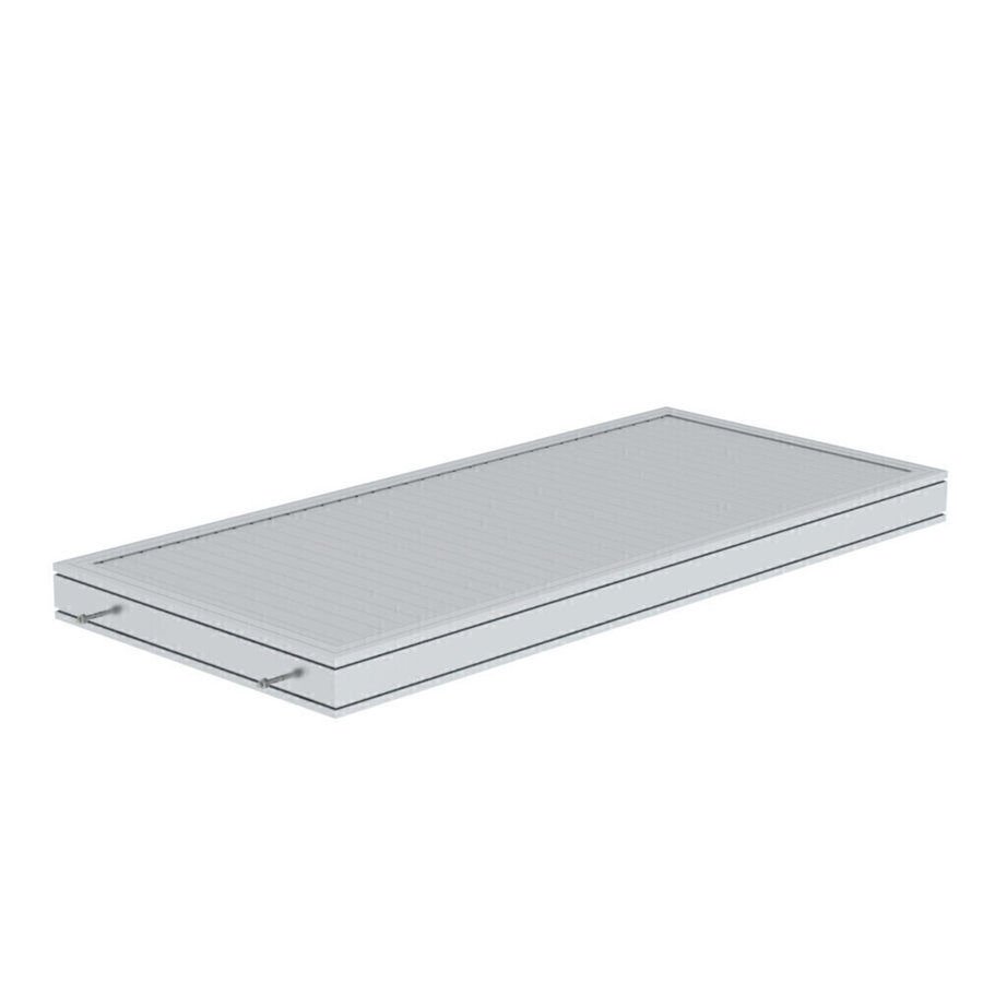 Günzburger Steigtechnik Plattform Aluminium geriffelt Plattformlänge 1860 mm