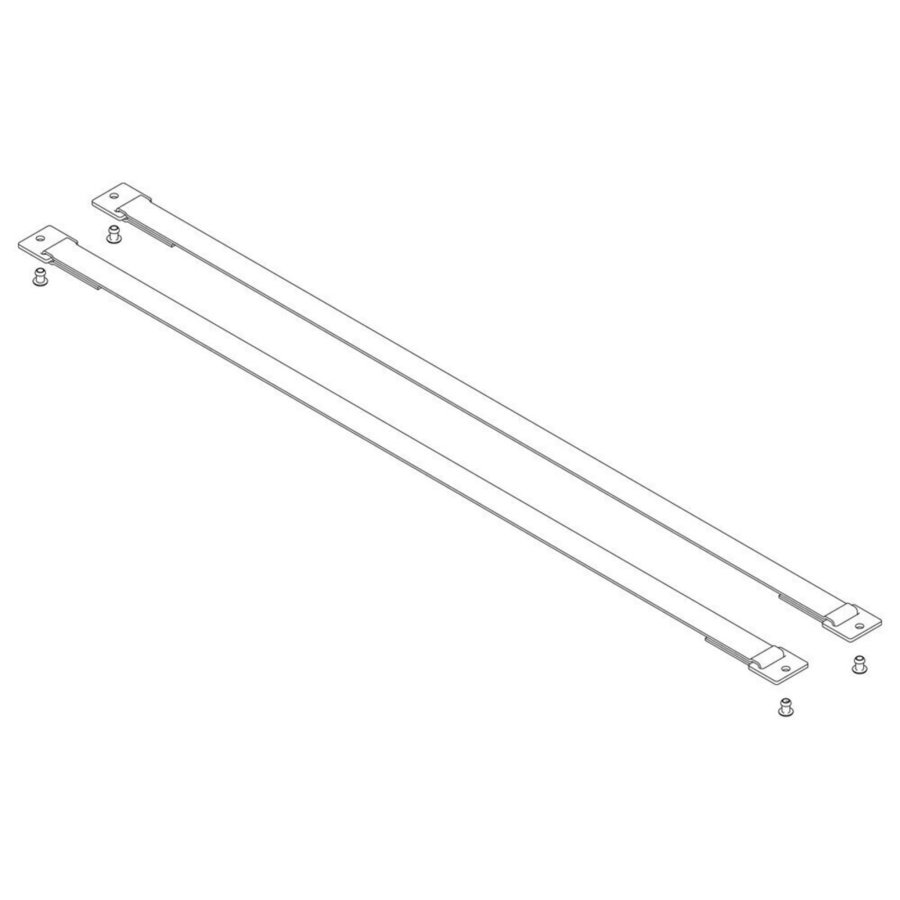 Günzburger Steigtechnik Spreizsicherung Gurtband 809 mm mit Befestigungsplatten 1 Satz = 2 Stück, inkl.