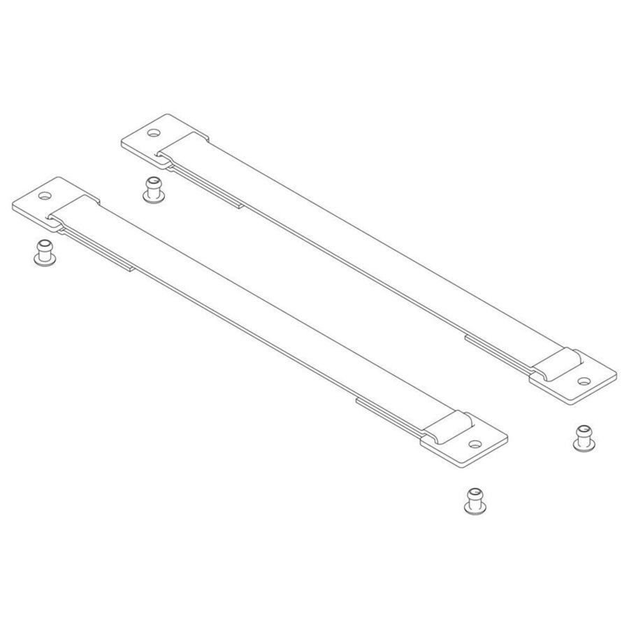 Günzburger Steigtechnik Spreizsicherung Gurtband 316 mm mit Befestigungsplatten 1 Satz = 2 Stück, inkl.