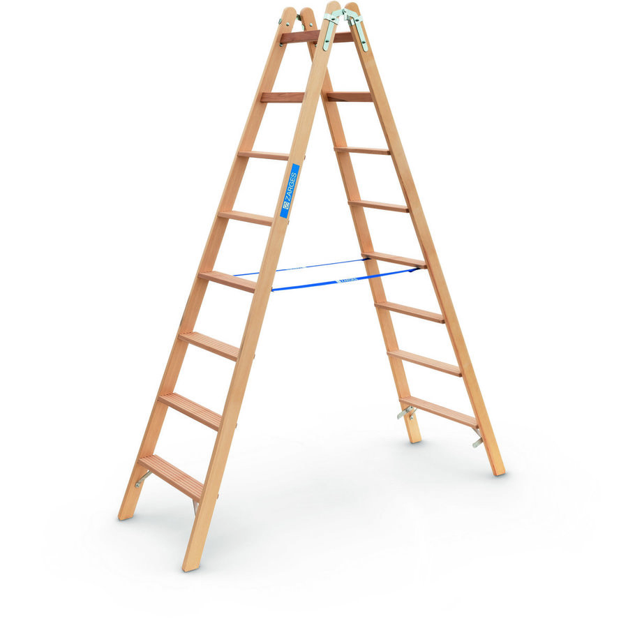 ZARGES Crestastep B - Holz-Stufenleiter 2 x 8 Stufen