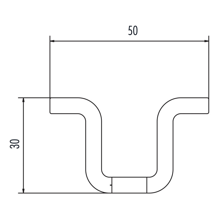 Hailo Professional Steigschutzschiene H50, L=840, STFVZ