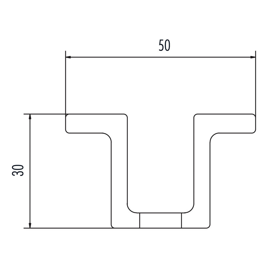 Hailo Professional Steigschutzschiene H50, Edelstahl L=1,12m