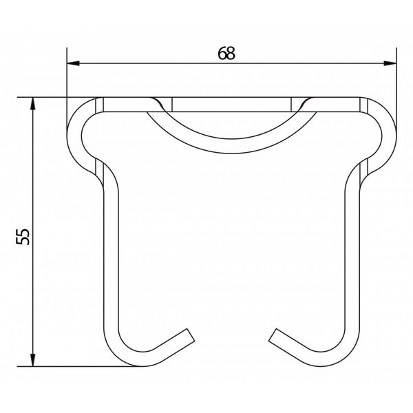 Hailo Professional Steigschutzschiene A11, Stahl verzinkt L=1,68m