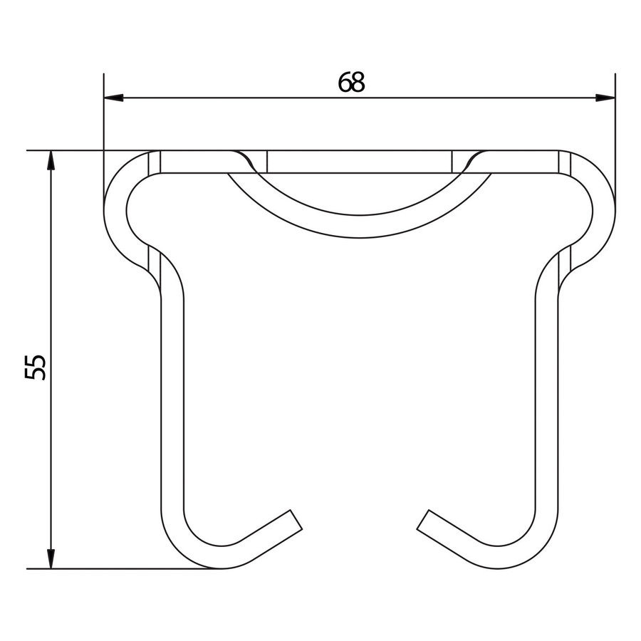 Hailo Professional Steigschutzschiene A11, Edelstahl L=1,12m