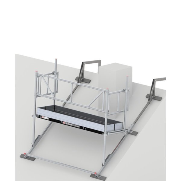 Altrex Kamingerüst - Dachgerüst, 0.75 x 2.45 m  Doppelt, mit Holzplattformen