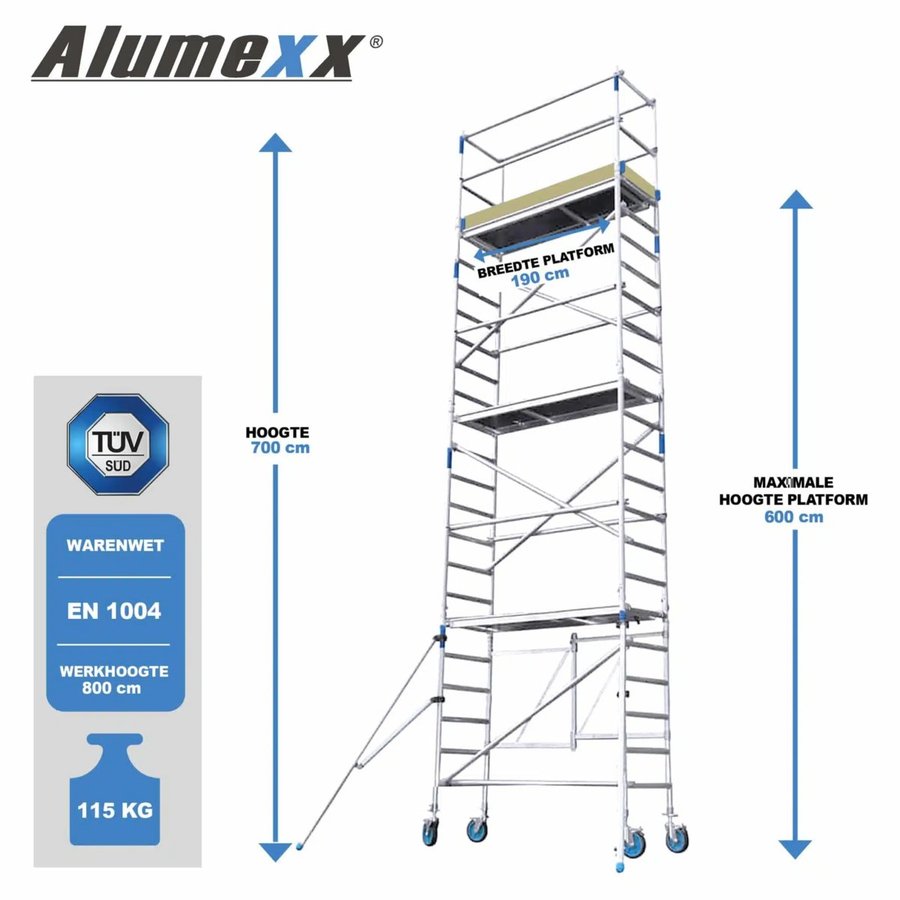 Alumexx FS 75 Klappgerüst - Typ E Arbeitshöhe 8,0 m