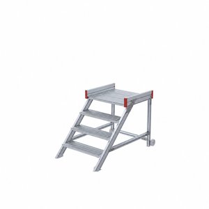 Euroline Anstieg 45 Grad, 600 mm Stufenbreite, Stufenausführung Alu – gerieft