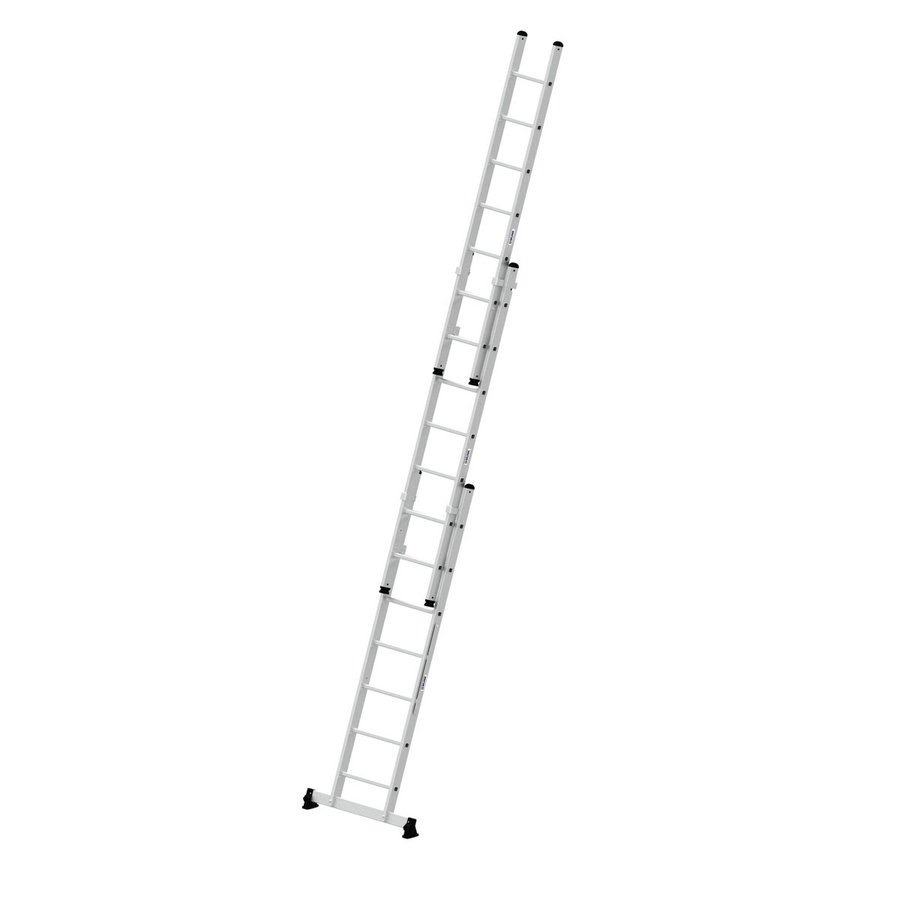 Günzburger Steigtechnik Mehrzweckleiter 3-teilig mit nivello®-Traverse 3x7 Sprossen