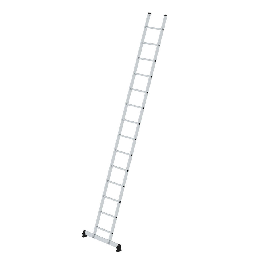 Günzburger Steigtechnik Sprossen-Anlegeleiter mit nivello®-Traverse 14-Sprossen