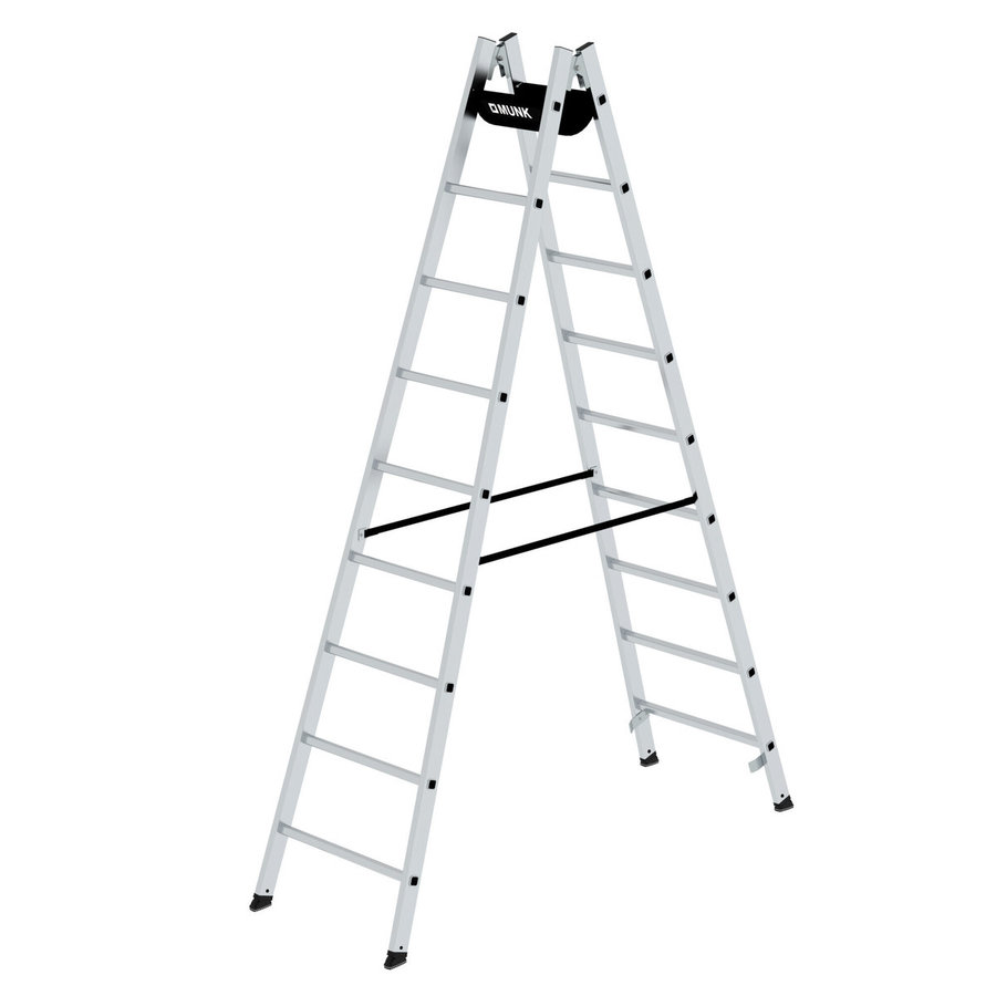 Günzburger Steigtechnik Sprossen-Stehleiter 2x9 Sprossen