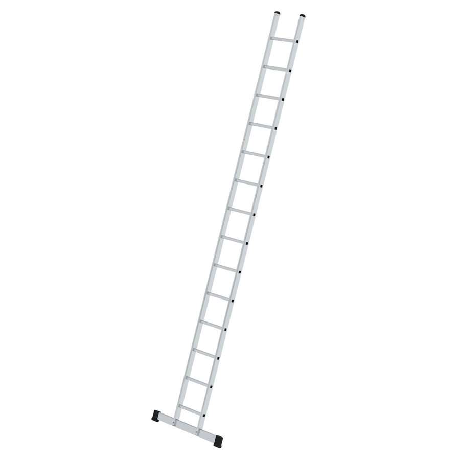 Günzburger Steigtechnik Sprossen-Anlegeleiter 350 mm breit mit Standard-Traverse 14 Sprossen