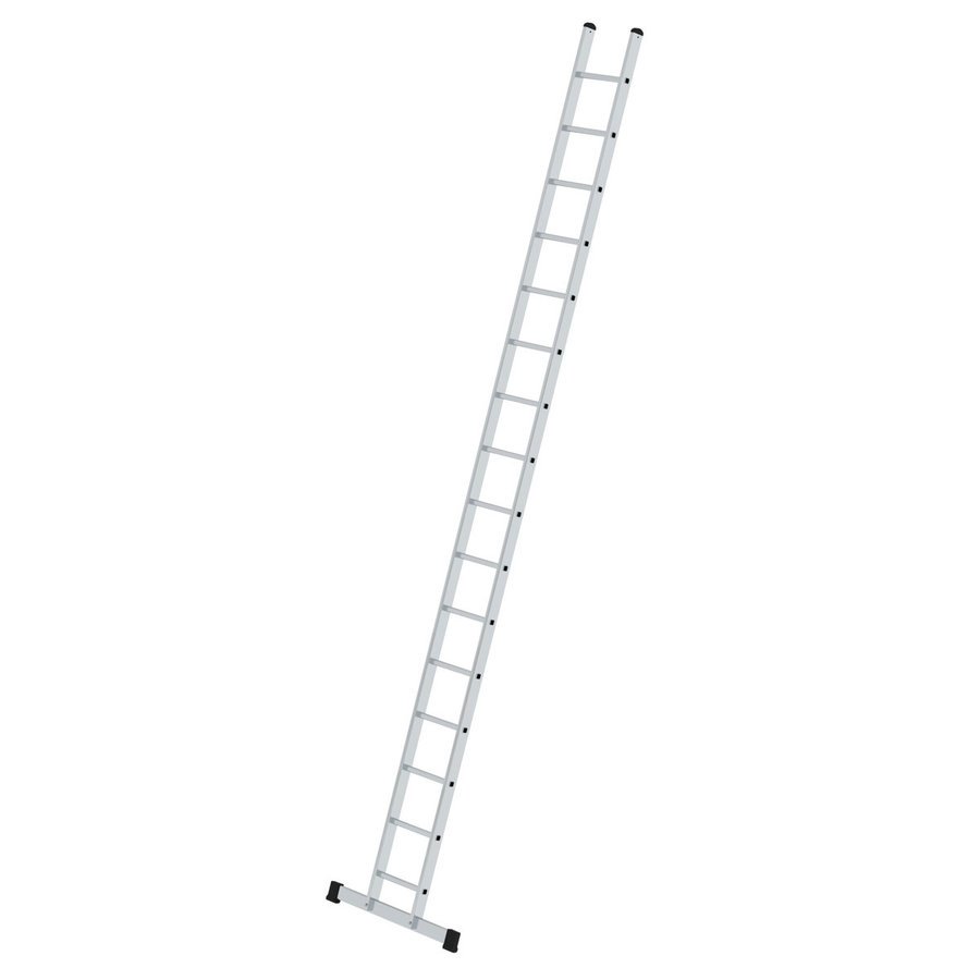 Günzburger Steigtechnik Sprossen-Anlegeleiter 350 mm breit mit Standard-Traverse 16 Sprossen