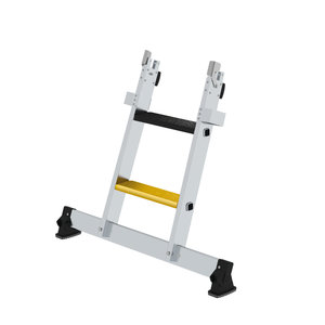 Günzburger Steigtechnik Stufen-Glasreinigerleiter Unterteil nivello-Traverse & clip-step R13