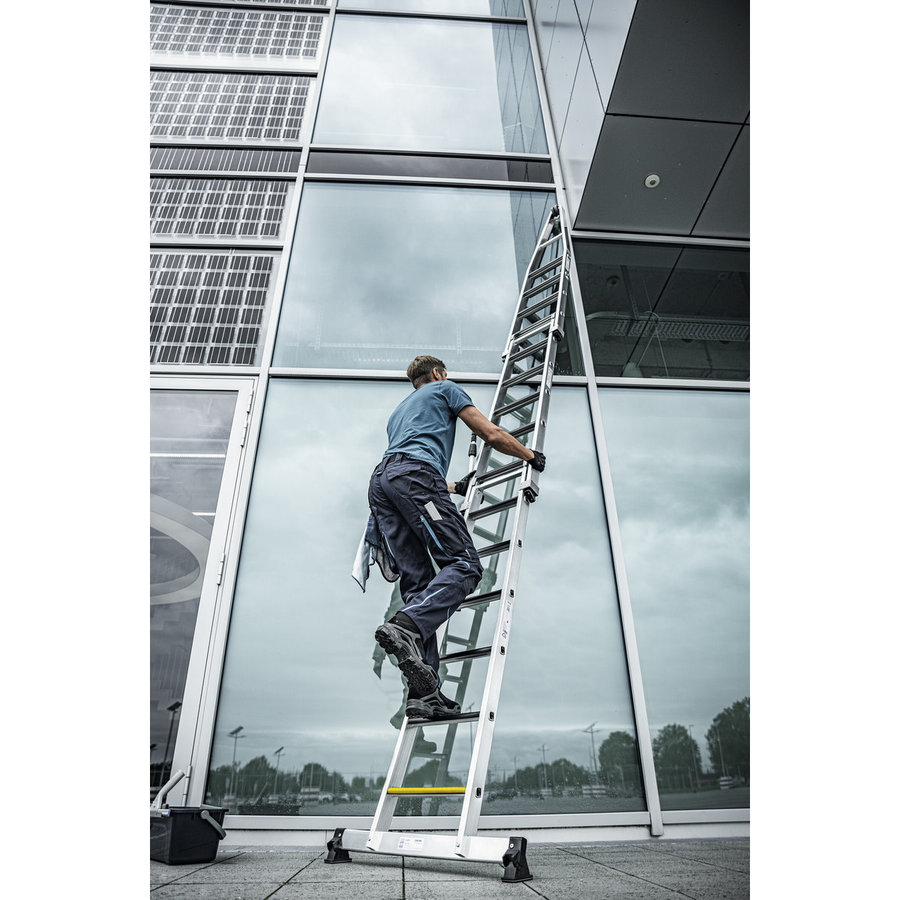 Günzburger Steigtechnik Stufen-Glasreinigerleiter Oberteil mit clip-step R13 4 Stufen
