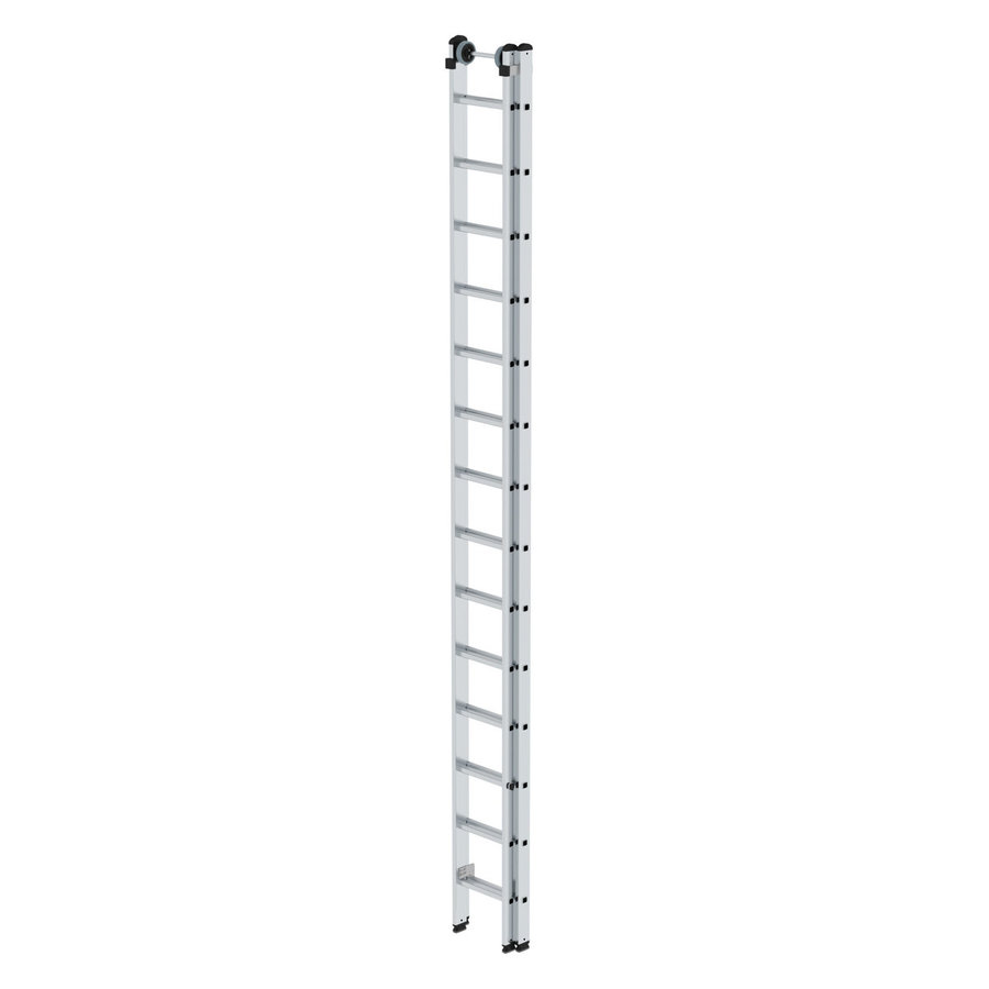Günzburger Steigtechnik Sprossen-Schiebeleiter 2-teilig ohne Traverse 2x14 Sprossen