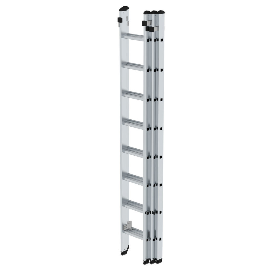 Günzburger Steigtechnik Sprossen-Schiebeleiter 3-teilig ohne Traverse 3x8 Sprossen