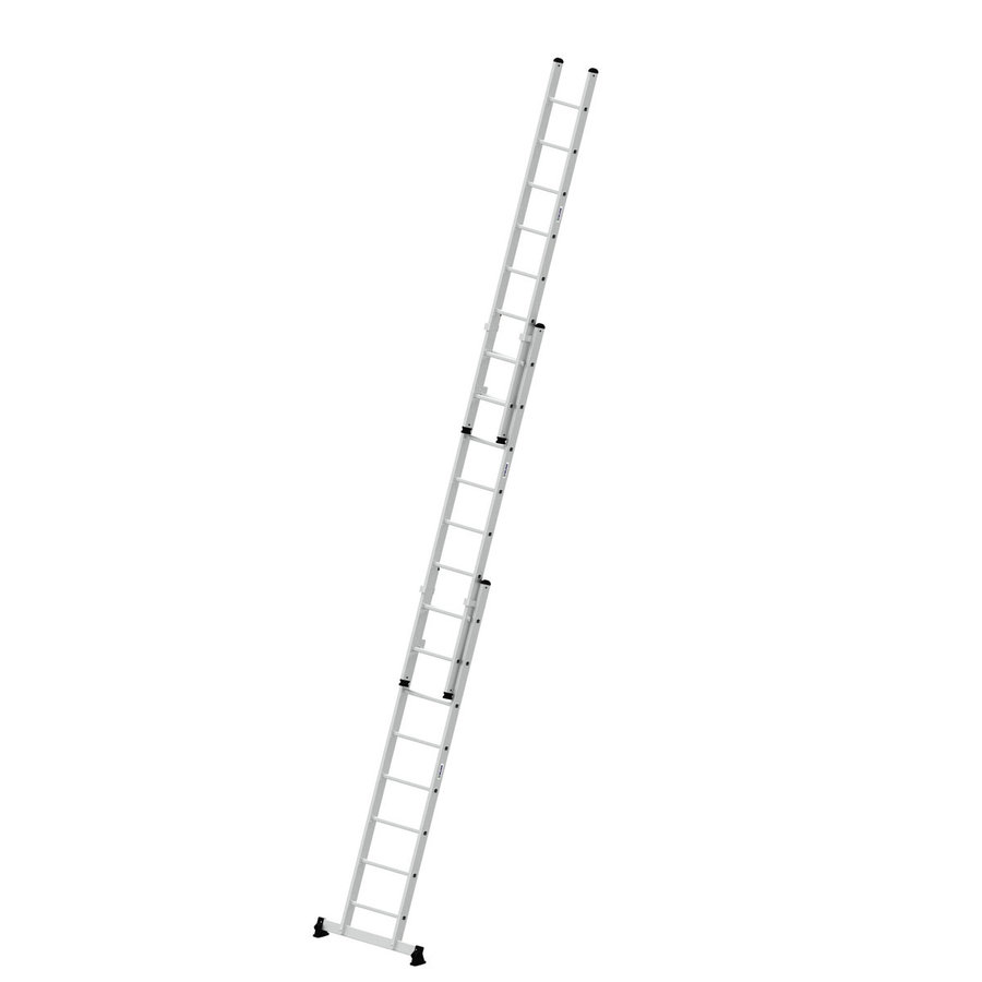 Günzburger Steigtechnik Sprossen-Schiebeleiter 3-teilig mit nivello®-Traverse 3x8 Sprossen
