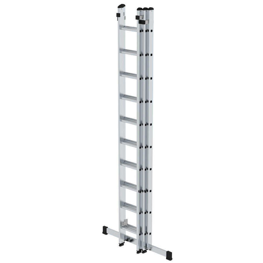Günzburger Steigtechnik Sprossen-Schiebeleiter 3-teilig mit Standard-Traverse 3x10 Sprossen