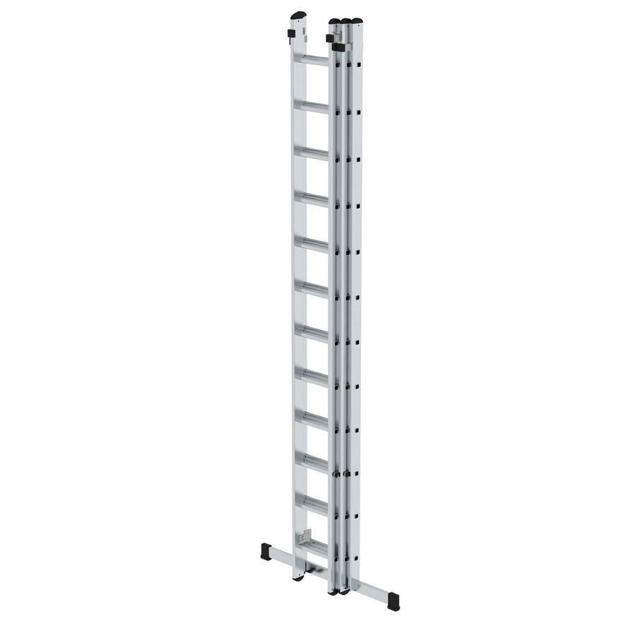 Günzburger Steigtechnik Sprossen-Schiebeleiter 3-teilig mit Standard-Traverse 3x12 Sprossen