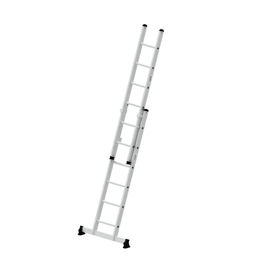 Günzburger Steigtechnik Sprossen-Schiebeleiter 2-teilig mit nivello®-Traverse 2x6 Sprossen