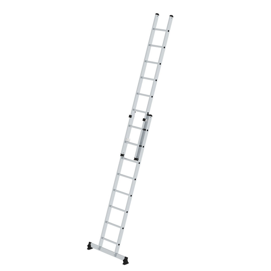 Günzburger Steigtechnik Sprossen-Schiebeleiter 2-teilig mit nivello®-Traverse 2x8 Sprossen