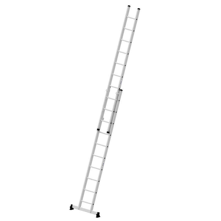 Günzburger Steigtechnik Sprossen-Schiebeleiter 2-teilig mit nivello®-Traverse 2x10 Sprossen