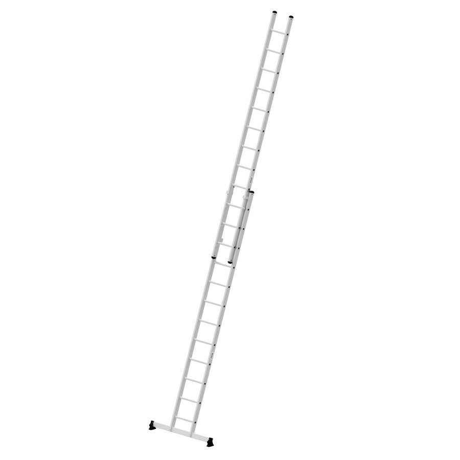 Günzburger Steigtechnik Sprossen-Schiebeleiter 2-teilig mit nivello®-Traverse 2x12 Sprossen